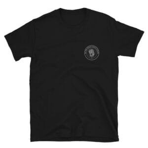 Resistance Hub T-Shirt – Minimal Chest Logo on Black