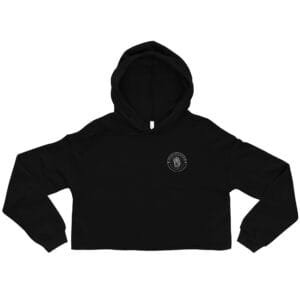 Resistance Hub Cropped Hoodie – Logo Edition in Black