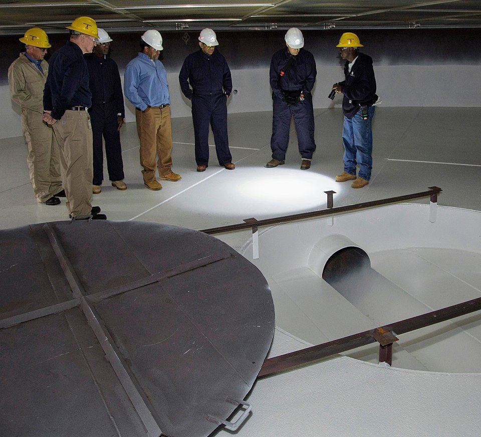 Aerial view of the Colonial Pipeline Dorsey Junction facility in Maryland, showing fuel storage tanks and pipeline infrastructure